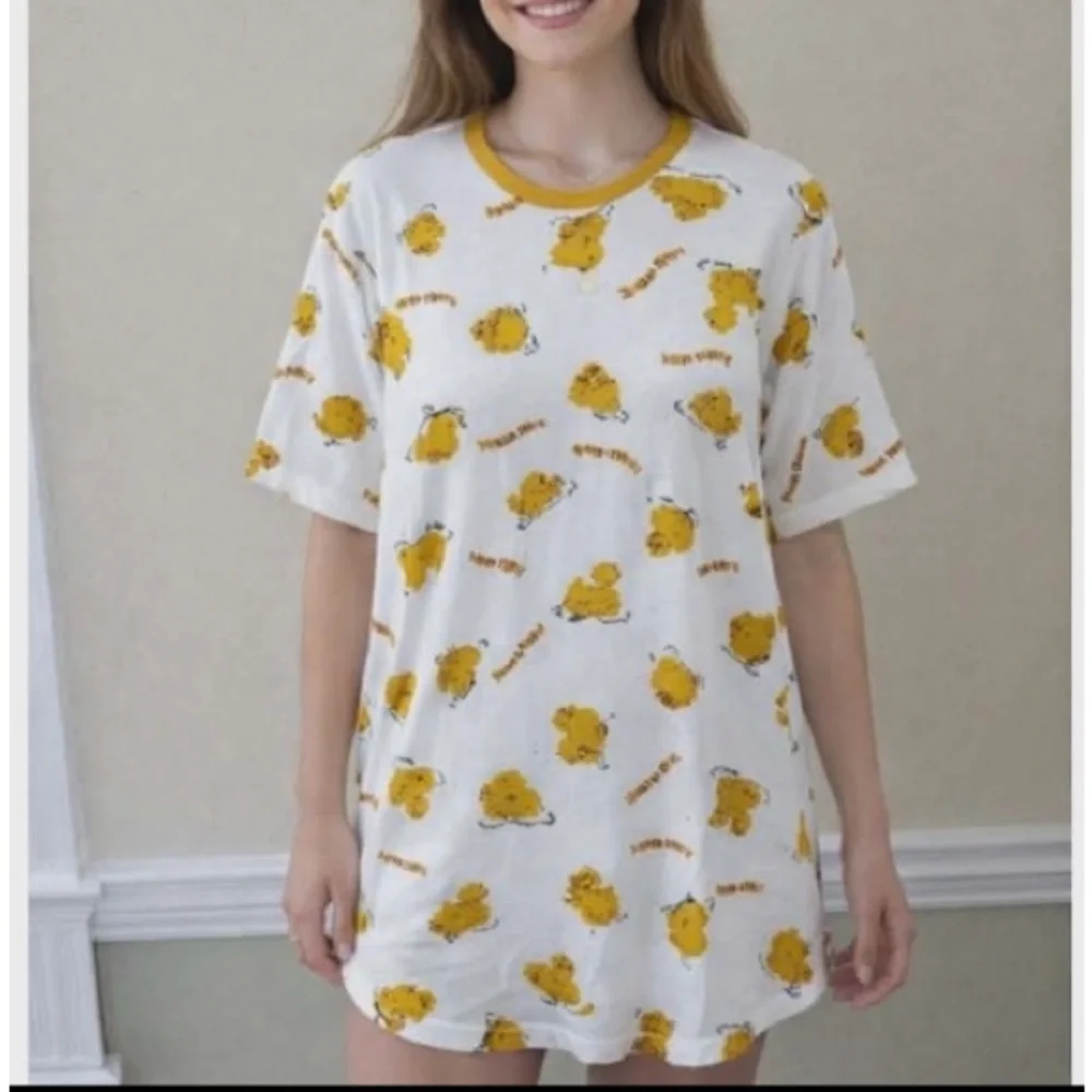 MILTON FUNWEAR White & Yellow Rubber Ducky Print Nightshirt XL